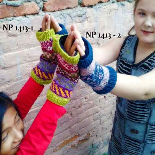 Stickade armledsvärmare från Nepal - Produktnr: NP1413